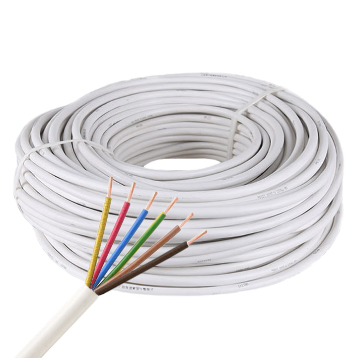 6-Pin 20/22AWG RGB+CCT White Waterproof Power Cable 3.28Ft/1m